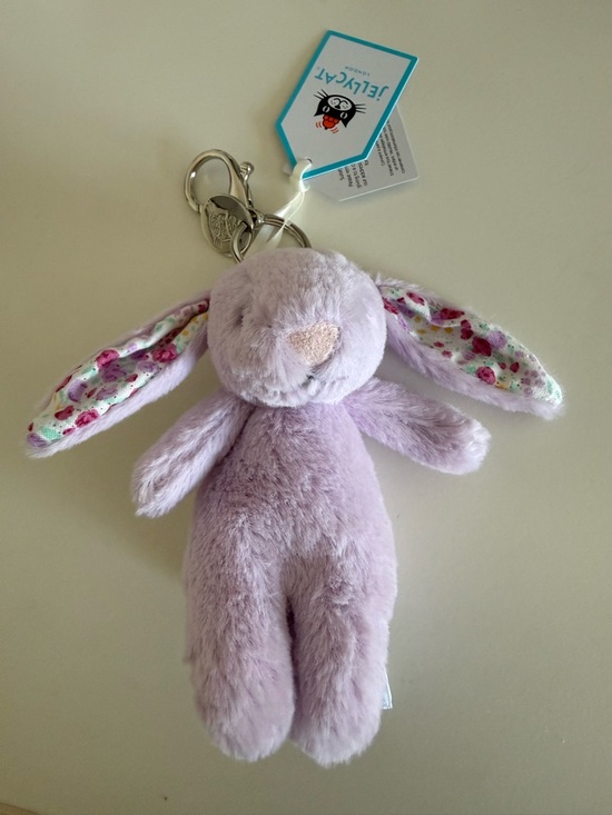 Jellycat Blossom Jasmine Bunny Bag Charm plush toy stuffed animal NWT retired - Picture 2 of 2